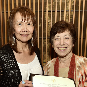 Linda Birnbaum and Vi Waghiyi