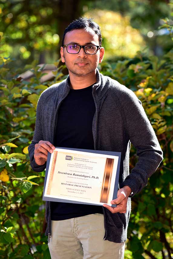 Ramaiahgari with his award