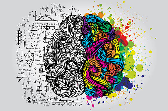 Brain creativity illustration