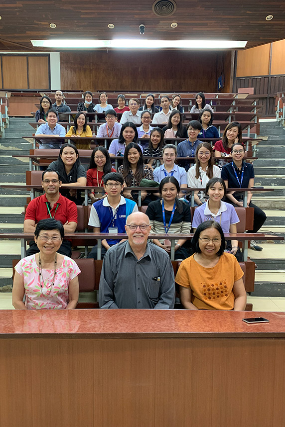 Bill Suk, Ph.D., NIEHS, with students and faculty at Khon Kaen University