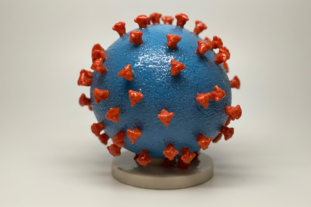 3D print of SARS-CoV-2 virus particle
