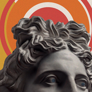 top part of face of Apollo sculpture