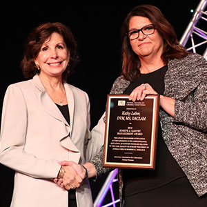 Kathy Laber recieves award