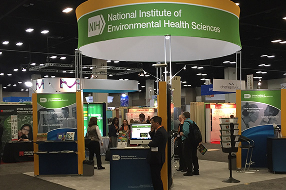 booth for NIEHS, NTP, and Environmental Health Perspectives