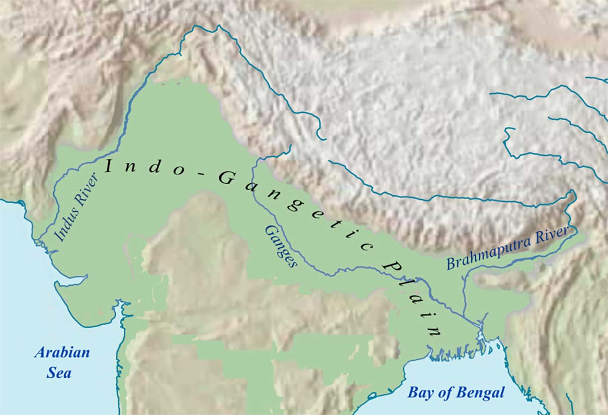 map of the Indo-Gangetic Plain