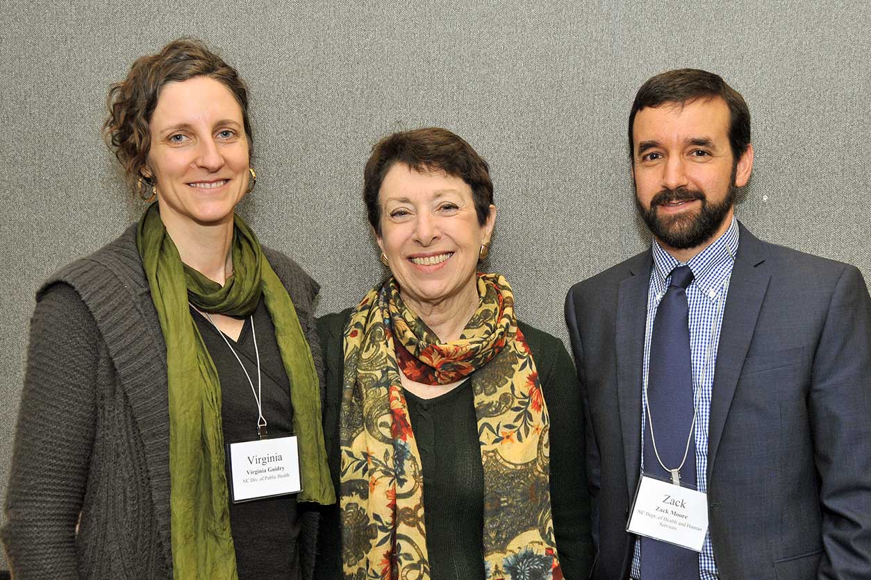 Director Linda Birnbaum, Ph.D. with Virginia Guidry, Ph.D. and Zack Moore, M.D.