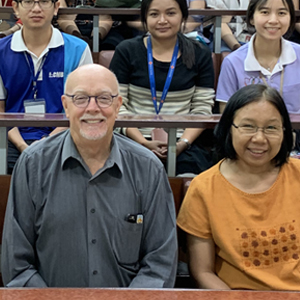 Bill Suk, Ph.D., NIEHS, with students and faculty at Khon Kaen University