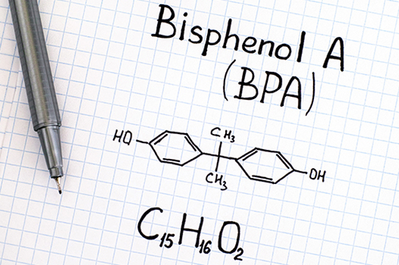 Bisphenol A (BPA) chemical formula C15H16O2
