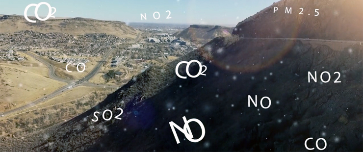 labeled air particles in landscape