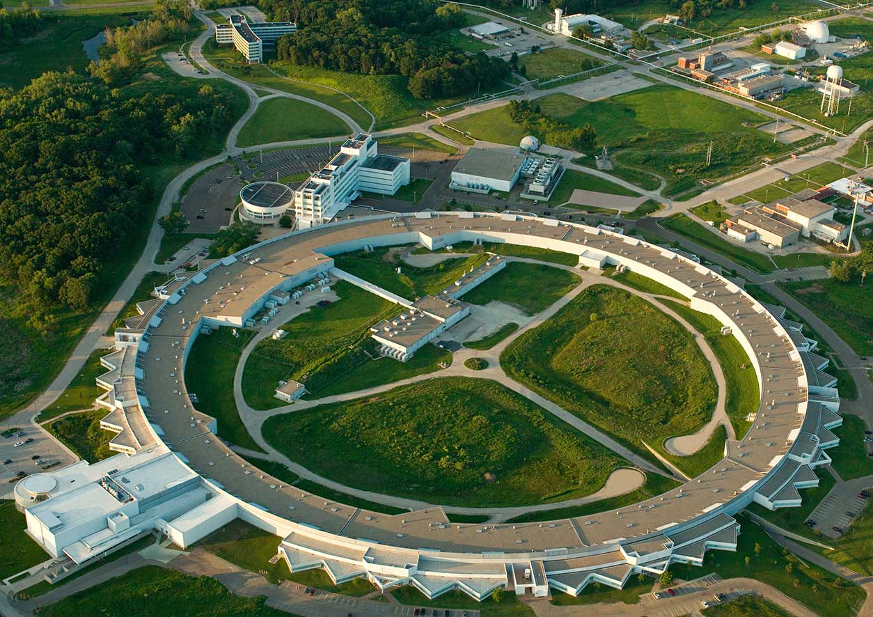 aerial photo of Argonne National Laboratory Advanced Photon Source (APS), Argonne, IL, USA