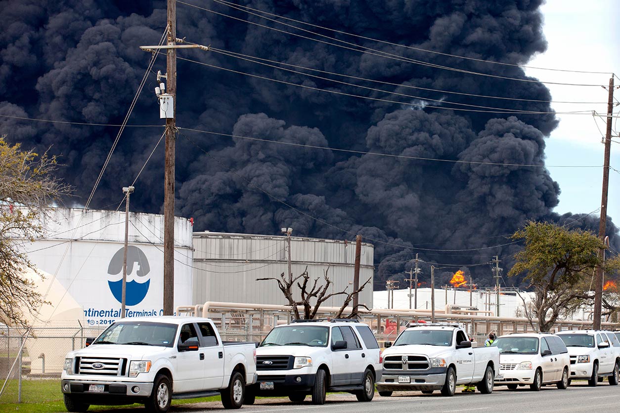 black carbon, particulate matter, and volatile organic compounds from a fire