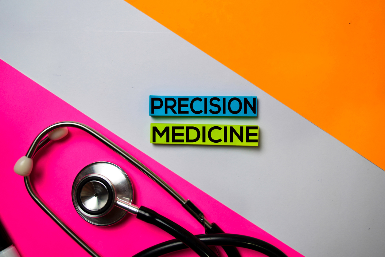 A stethoscope beside the words Precision Medicine