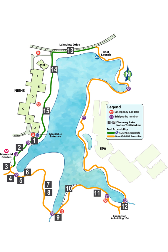 Map of Discovery Lake