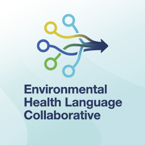 EHLC logo - light blue, yellow, dark blue and green arrows intertwined