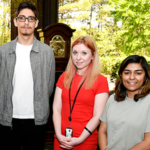 NIEHS postbaccalaureate fellows (left to right) Joshua Lewis, Jared Glorius, Elvis Quiroz, Molly Rogers, and Oindrila Paul 