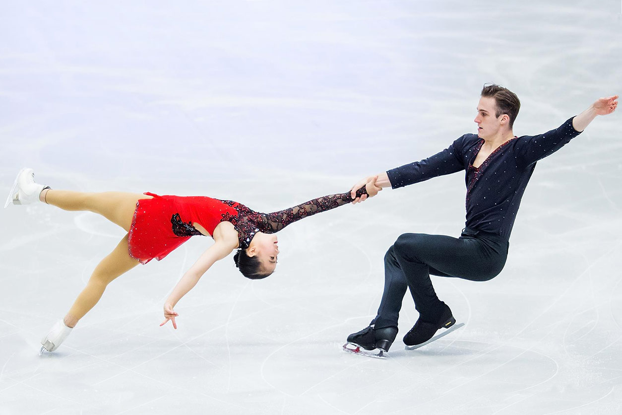 Sarah Feng and skating pairs partner TJ Nyman placed fifth at the 2019 World Junior Skating Championships