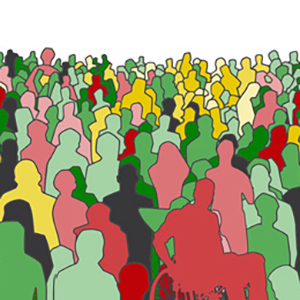 Illustration of people in different colors
