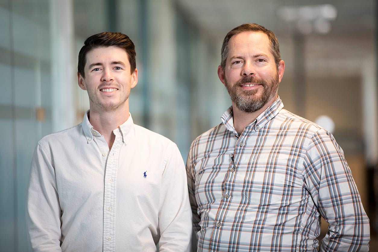 Joseph Breeyear, Ph.D., left, and Todd Edwards, Ph.D., right