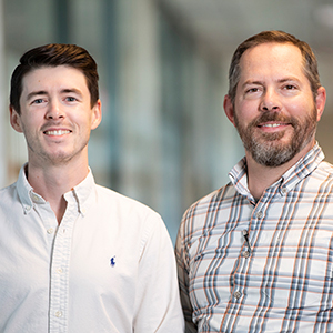 Joseph Breeyear, Ph.D., left, and Todd Edwards, Ph.D., right