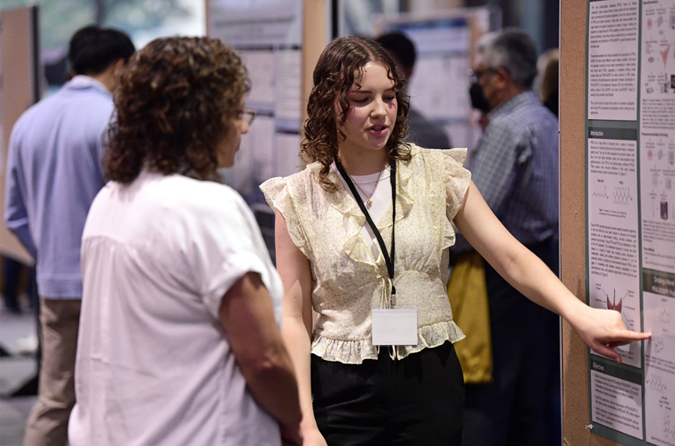 Emma Morgan at poster session