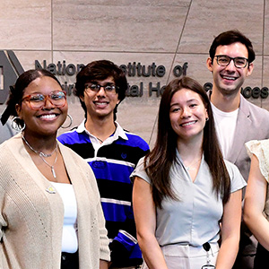 Scholars at poster session