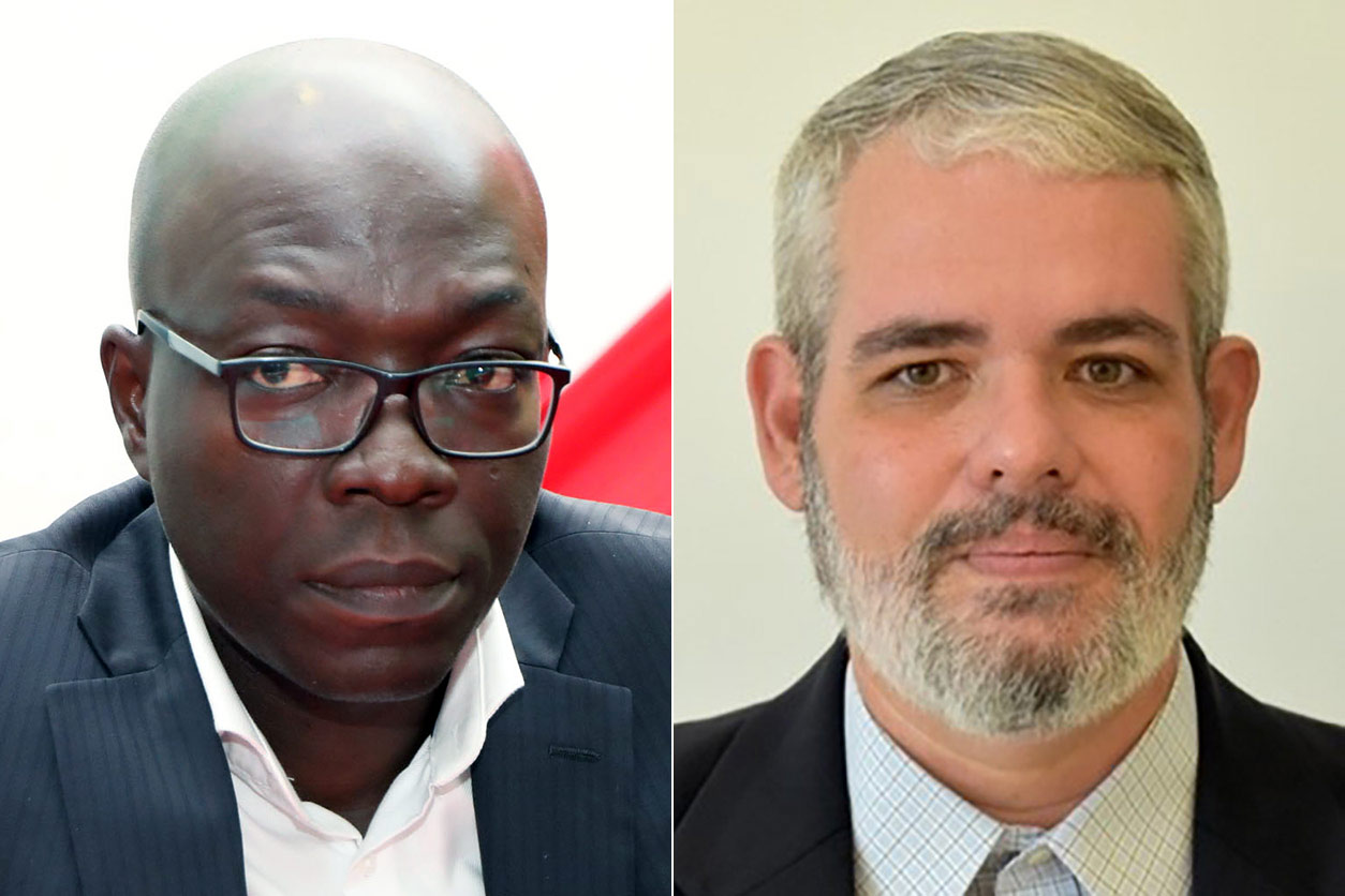 Kofi Amegah, Ph.D., left, and Frederico Peres, D.Sc., right