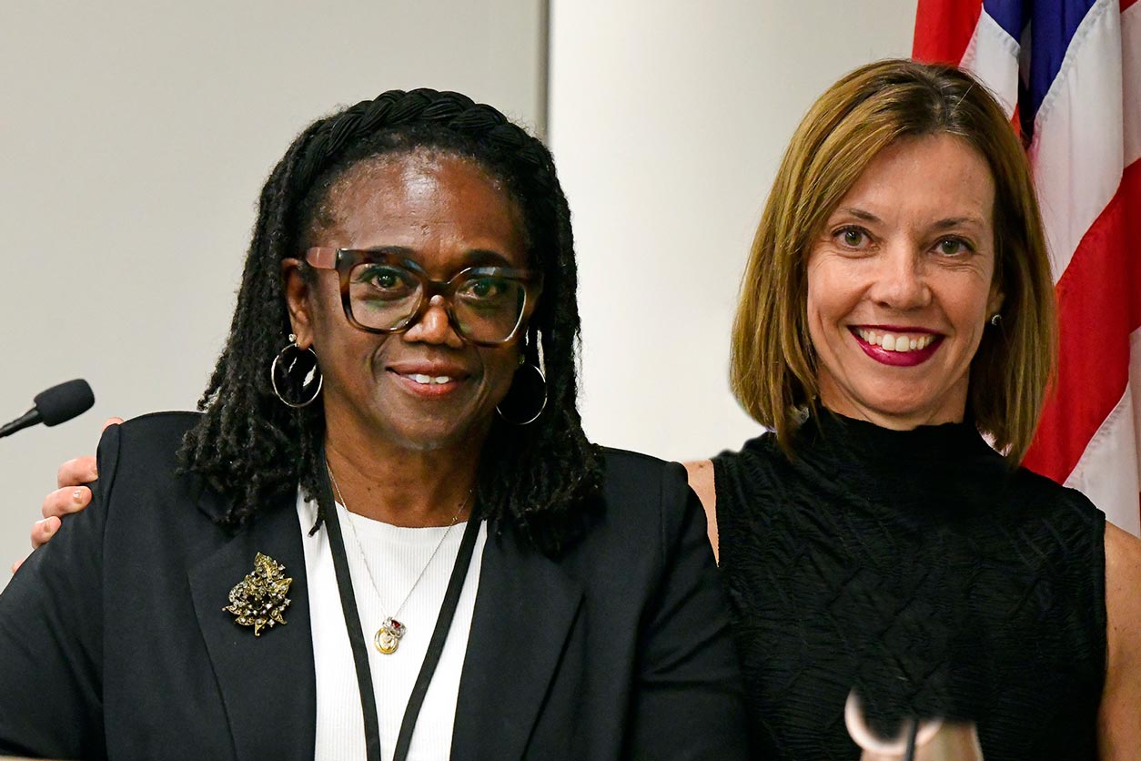 Renee Fisher, left, and Janine Santos, Ph.D.