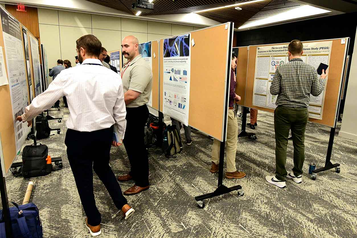 NIEHS researchers and genomics companies showcase their latest science and technological advances during the poster session