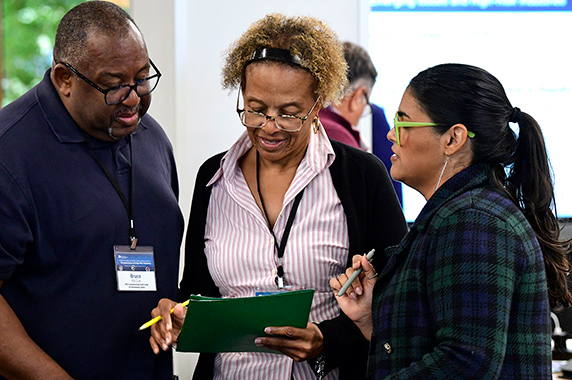 Award recipients played bingo as a kickoff icebreaker activity at the WTP meeting and workshop. (Photo courtesy of Steve McCaw / NIEHS)