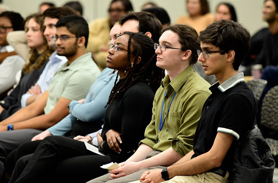 Audience of 11 undergraduate scholars who are juniors and seniors at nearby colleges and universities