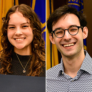 Emma Morgan, left, and Ricardo Scheufen-Tieghi, right