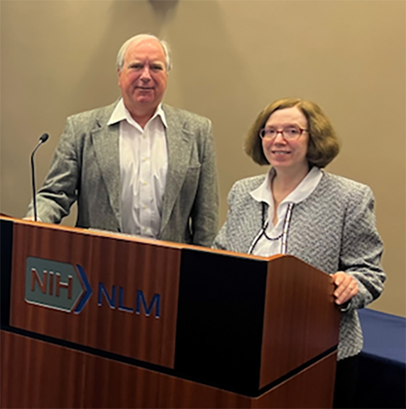 Richard Scheuermann, Ph.D., left, and Lisa Rider, M.D., right