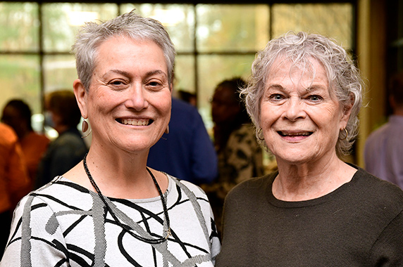 Gwen Collman, Ph.D., left, and Ashlinn Quinn, Ph.D., right