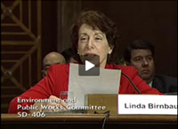 NIEHS Director Linda Birnbaum, Ph.D., provided her testimony at the Senate hearing on TSCA reform.
