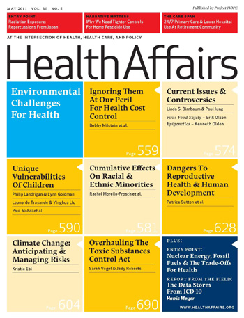 Health Affairs May cover page